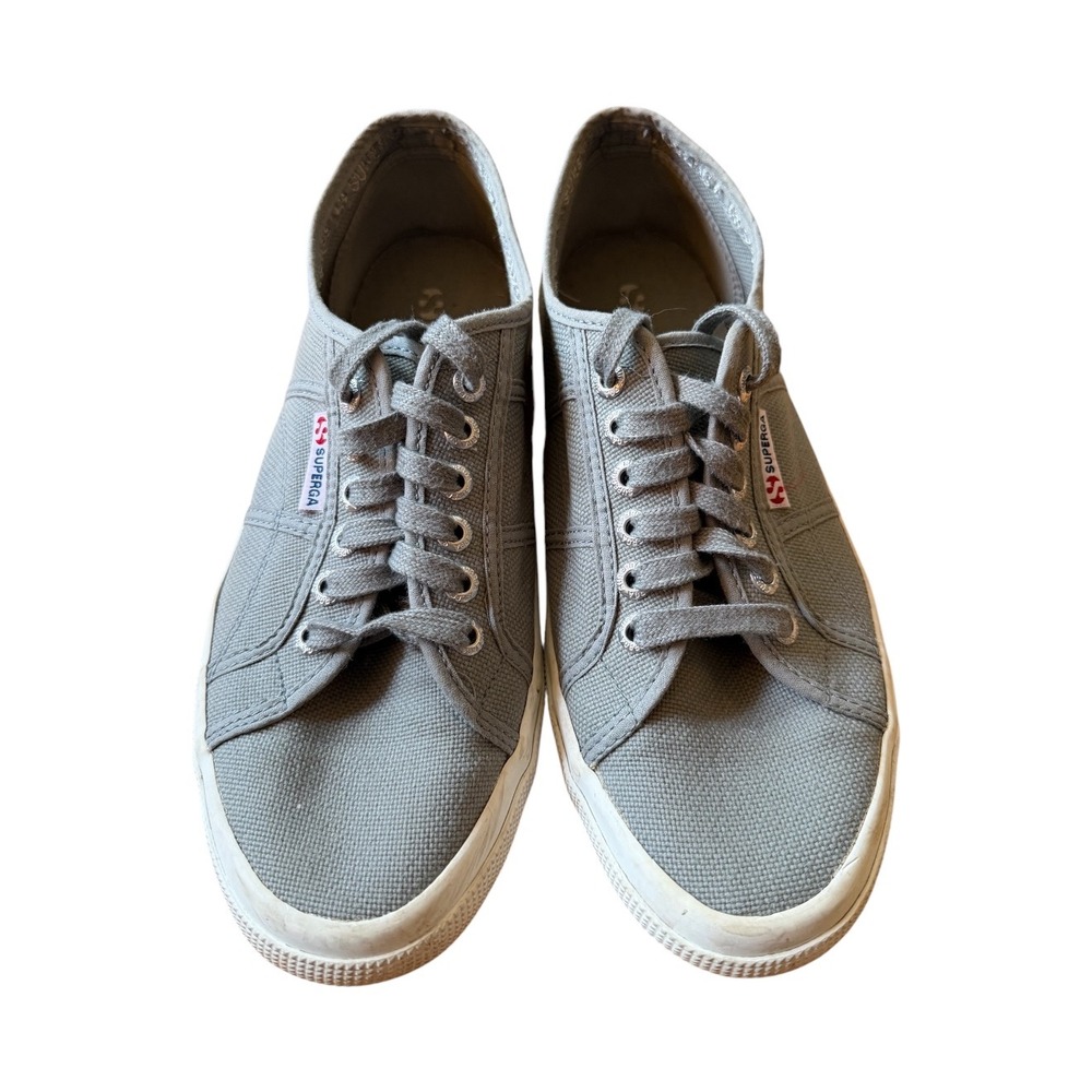 Superga 2750 Cotu Classic Grey Sage Canvas Low Top Sneakers Womens 41.5 11